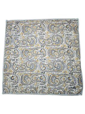 Ballard Designs Paisley Hand Blocked Quilted Pillow Sham, Euro Size 100% Cotton